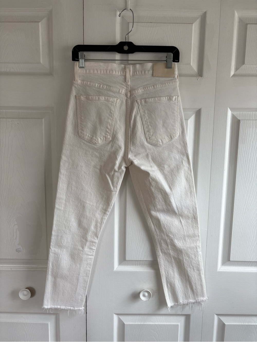 Citizens Of Humanity Charlotte Crop Jeans 26 White High Rise Button Fly Stretch - Picture 4 of 10